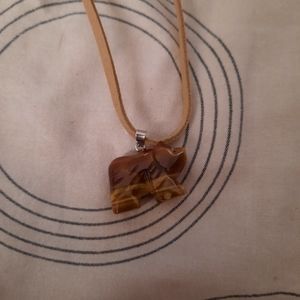 Hand Made Bear totem necklace